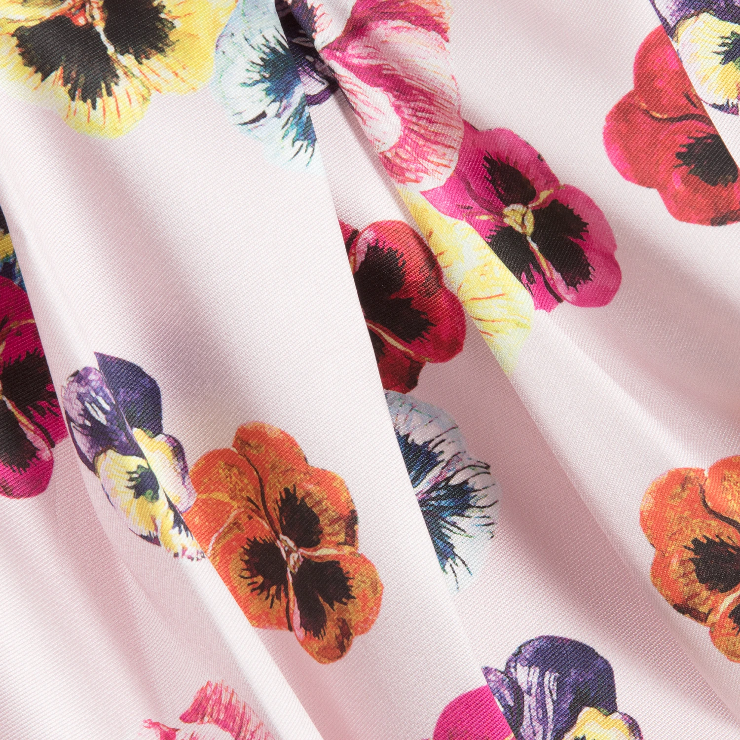 Love Made Love Pink Pansy Print Skater Skirt - Image 4