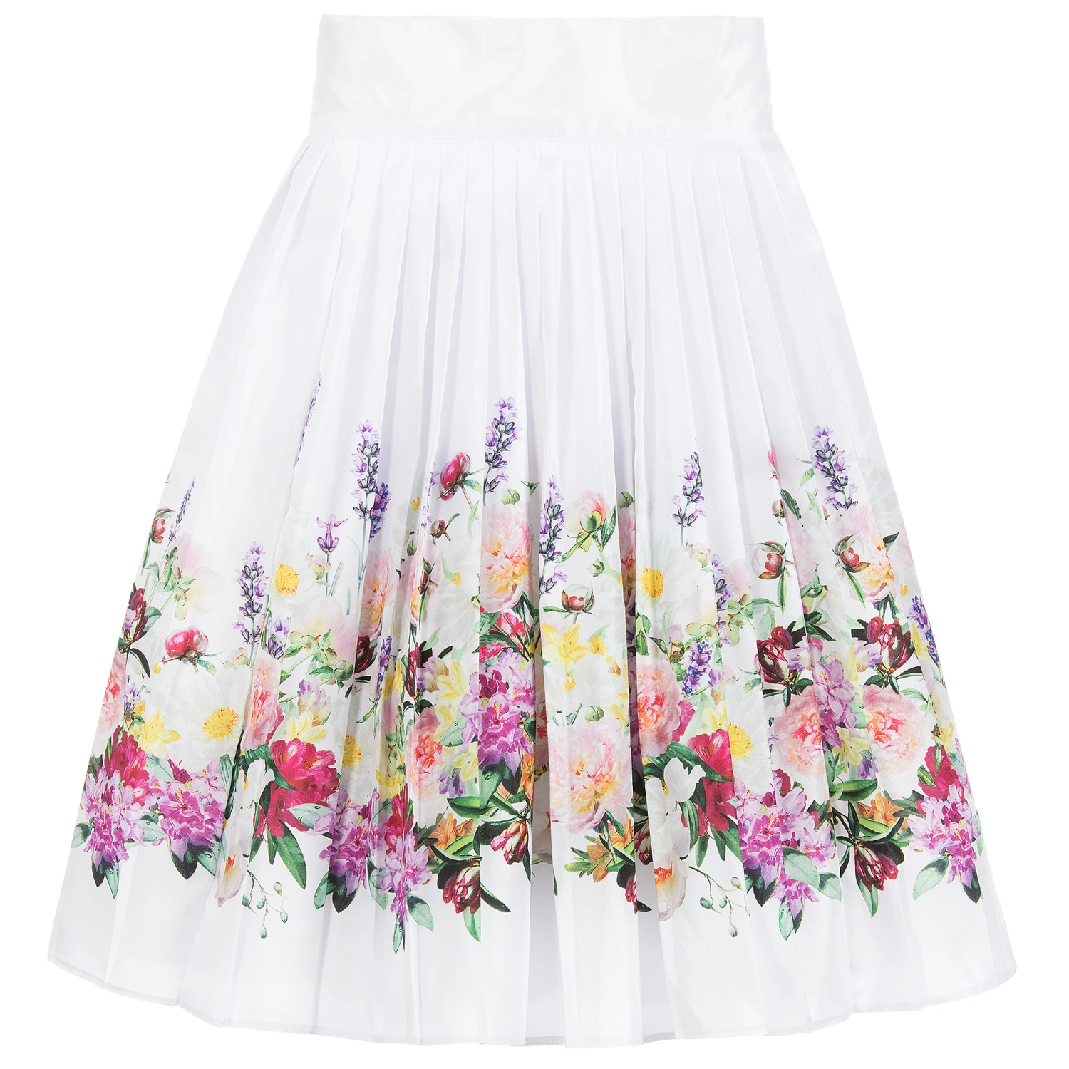 Love Made Love Pleated Floral Print Skirt
