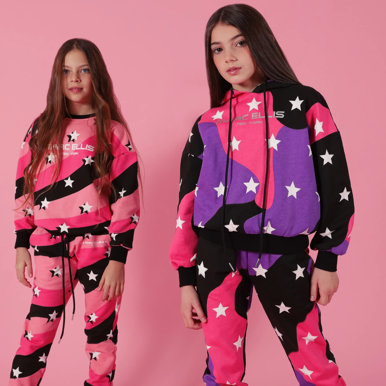 Marc Ellis Girls Purple Star Hoodie - Image 2