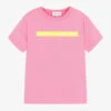 MARC JACOBS Girls Pink Cotton Logo T-Shirt