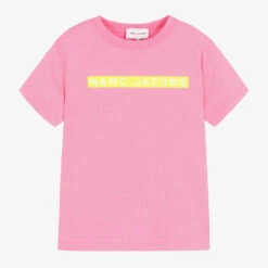 MARC JACOBS Girls Pink Cotton Logo T-Shirt