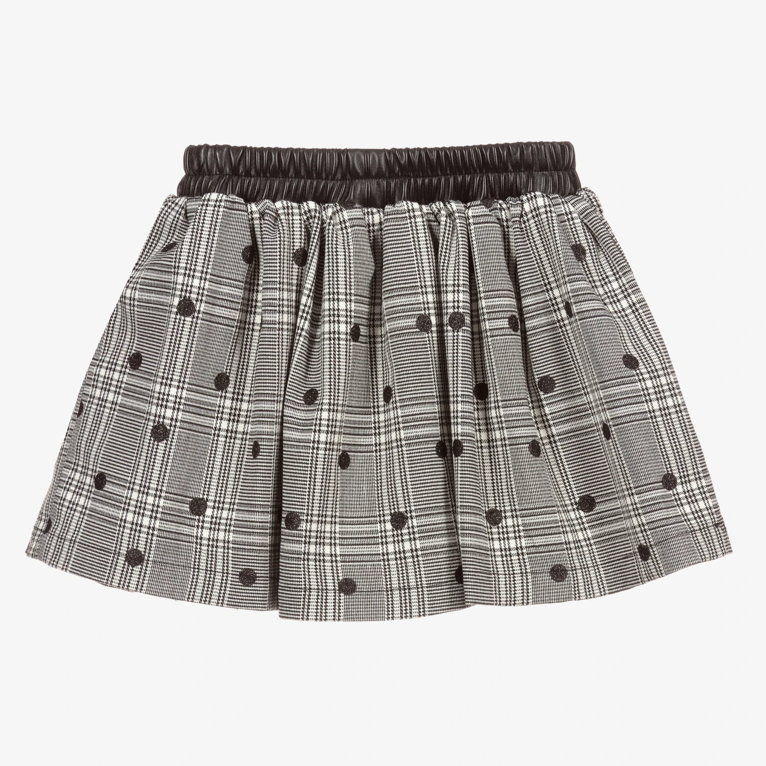 Mayoral Black & Ivory Check Skirt - Image 2