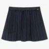 Mayoral Blue Velvet Pleated Skirt