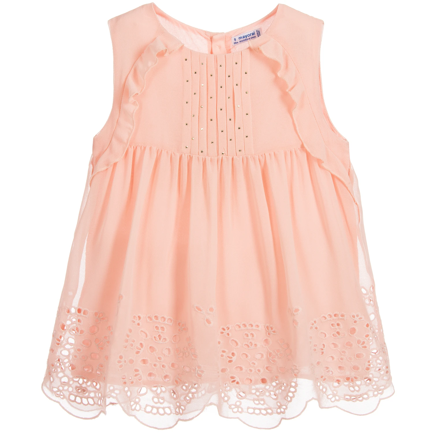 Mayoral Girls Chiffon Studded Blouse