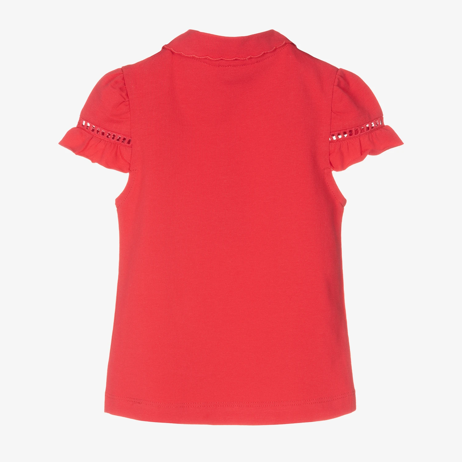 Mayoral Girls Fuchsia Pink Cotton Polo Shirt - Image 2