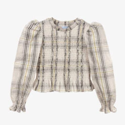 Mayoral Girls Ivory Check Blouse