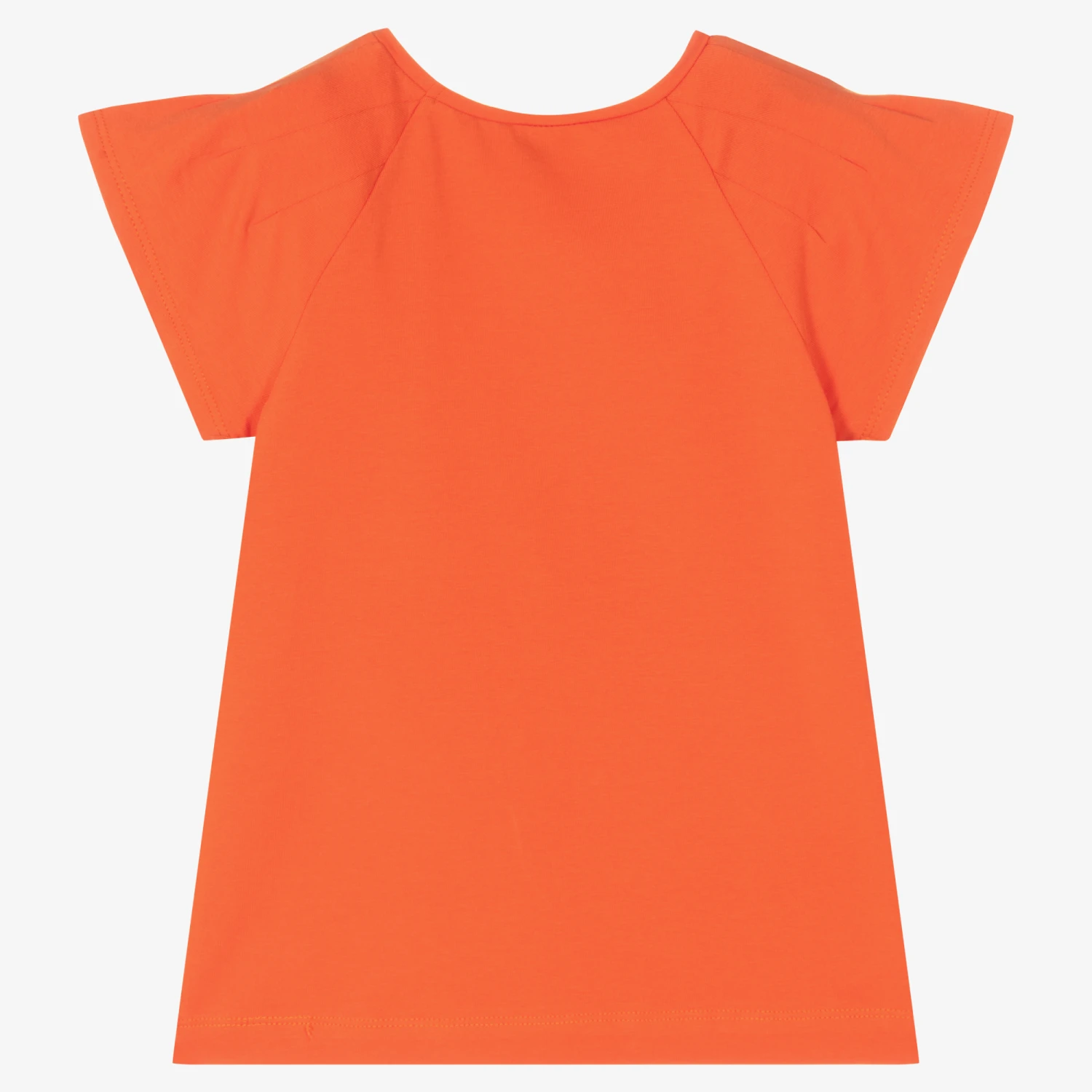 Mayoral Girls Orange Floral Print T-Shirt - Image 2