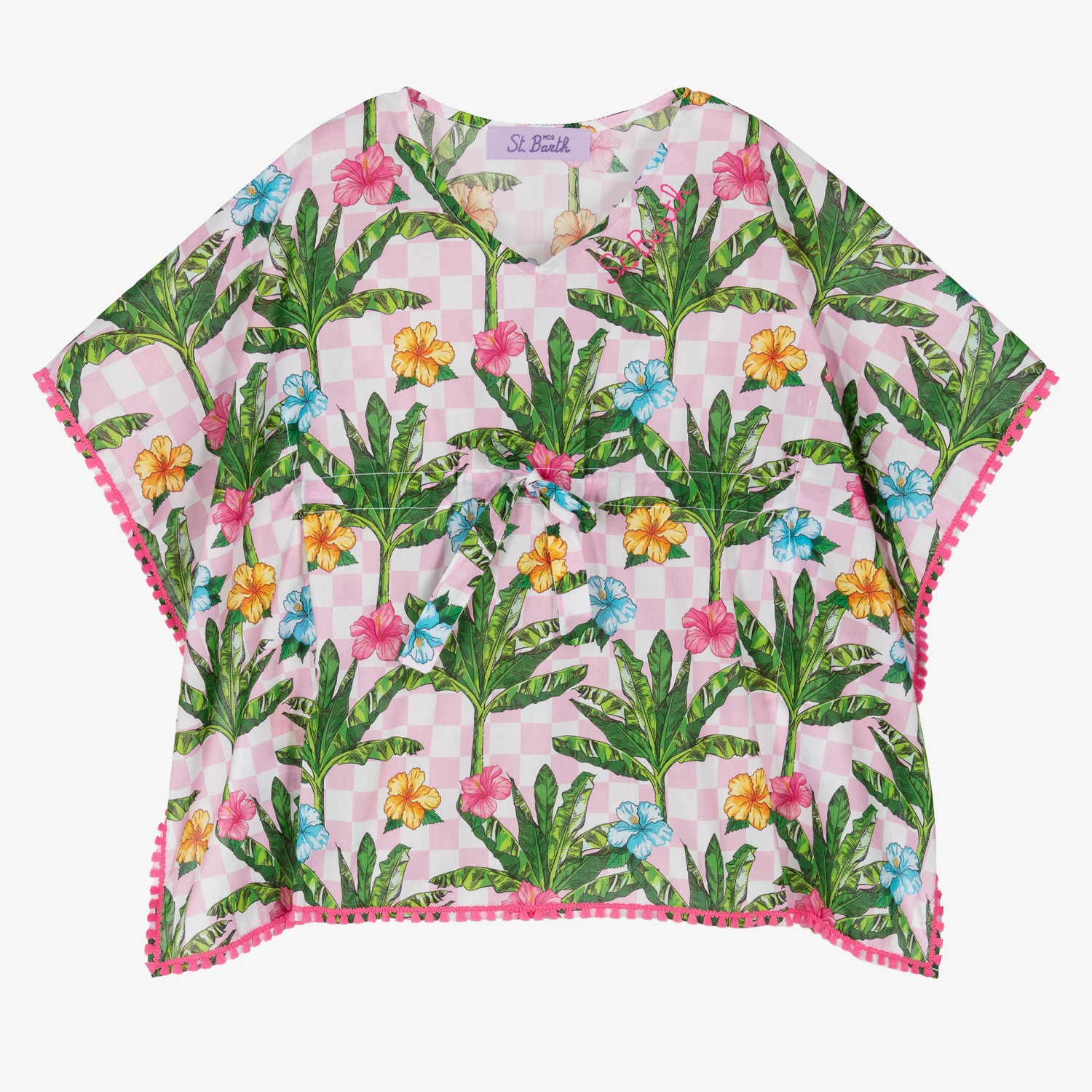 MC2 Saint Barth Girls Pink Floral Kaftan