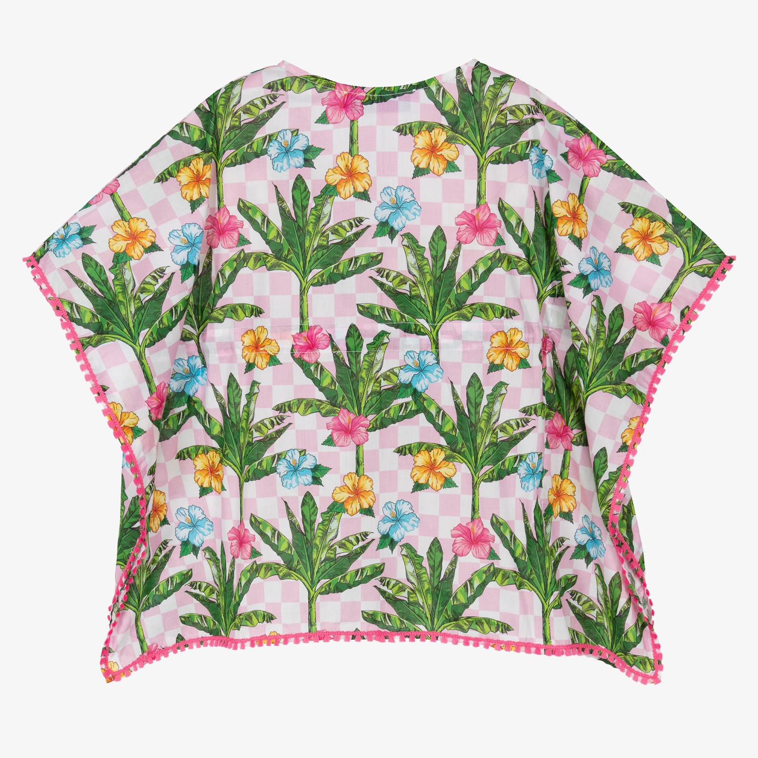 MC2 Saint Barth Girls Pink Floral Kaftan - Image 2