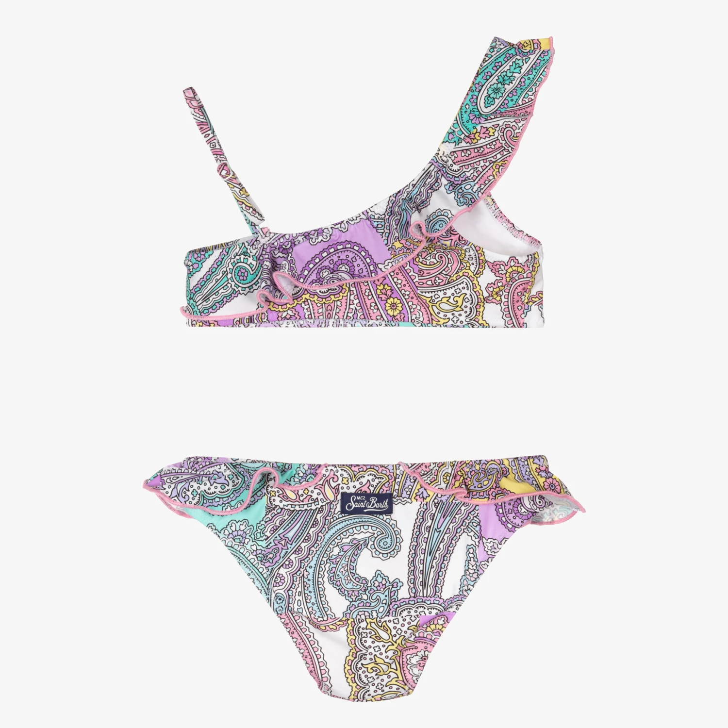 MC2 Saint Barth Girls Pink Paisley Bikini - Image 2