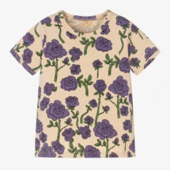 Mini Rodini Girls Beige Organic Cotton Top