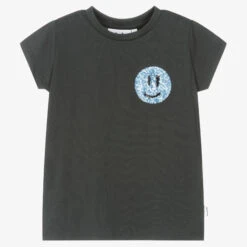 Molo Girls Black Cotton T-Shirt