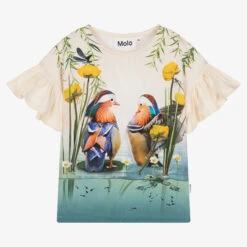 Molo Girls Duck Pond Cotton T-Shirt