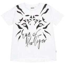 Molo White Tiger Cotton T-Shirt