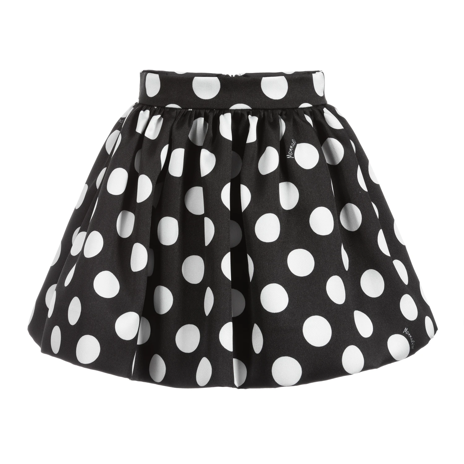 Monnalisa Black & White Spot Skirt