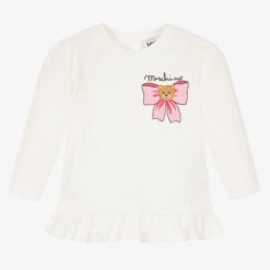 Moschino Baby Girls Ivory Cotton Top
