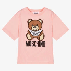Moschino Kid-Teen Girls Pink Cotton T-Shirt