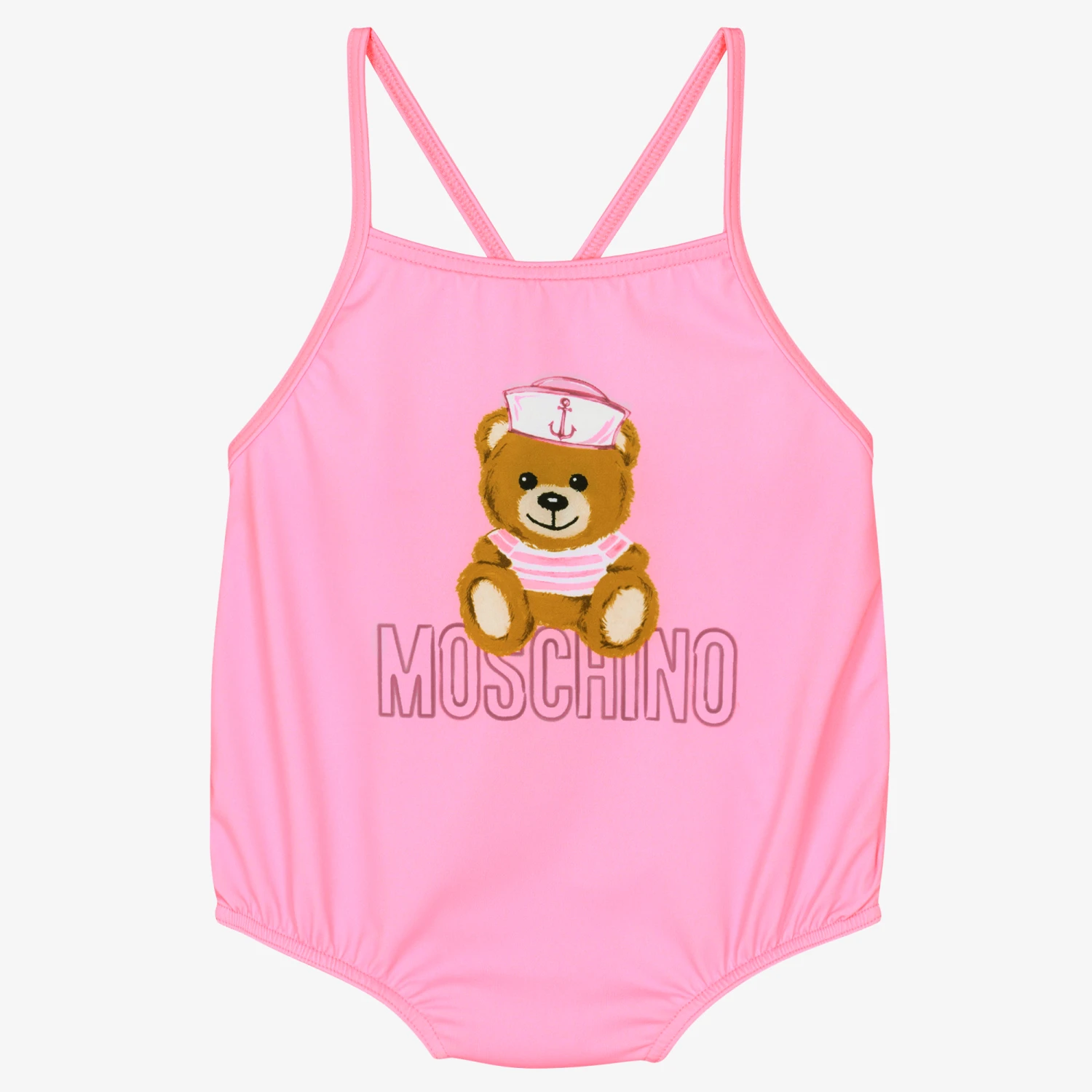 Moschino Baby Girls Pink Teddy Bear Swimsuit