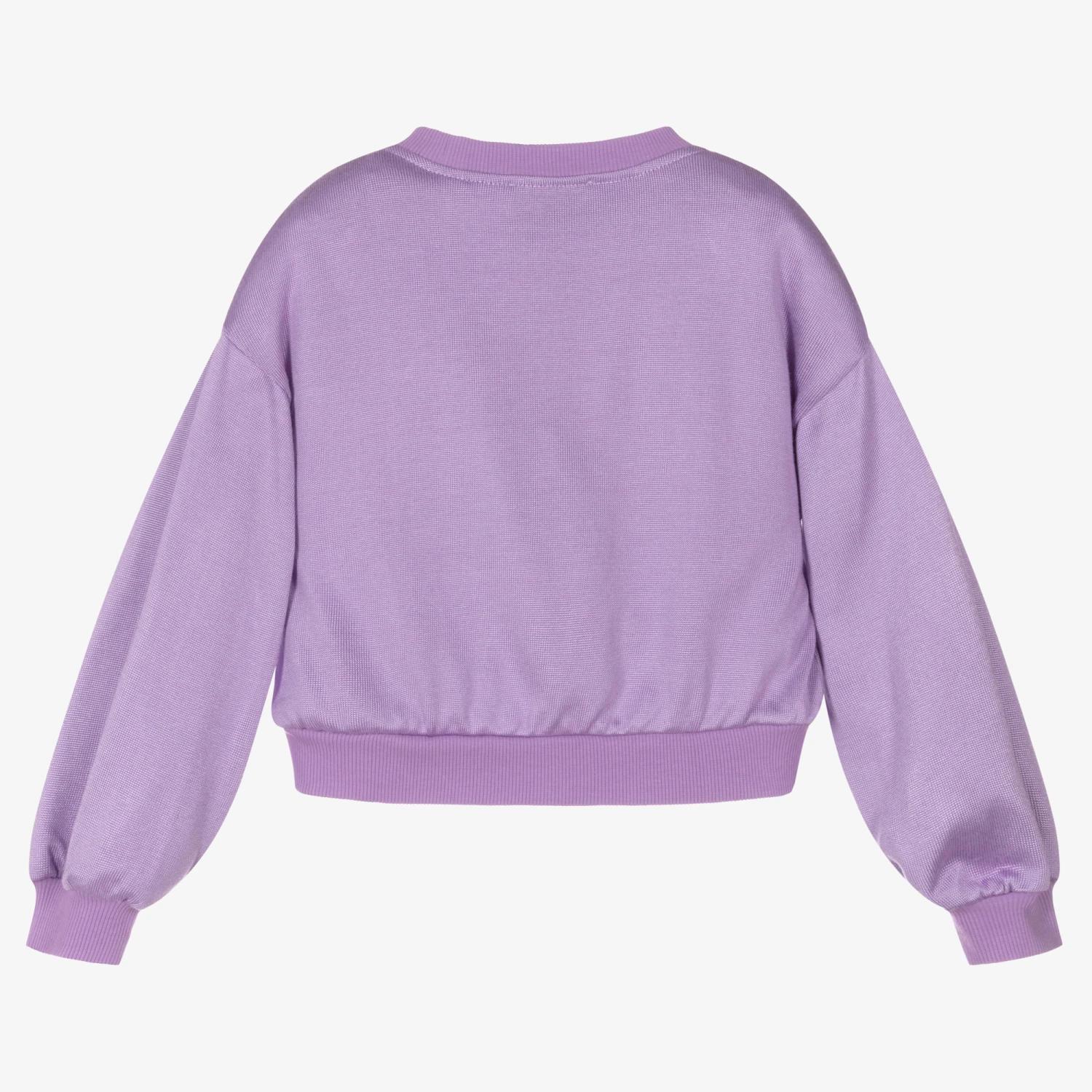Moschino Kid-Teen Lilac Purple Cotton Sweatshirt - Image 3