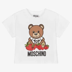 Moschino Kid-Teen White Cotton Teddy T-Shirt