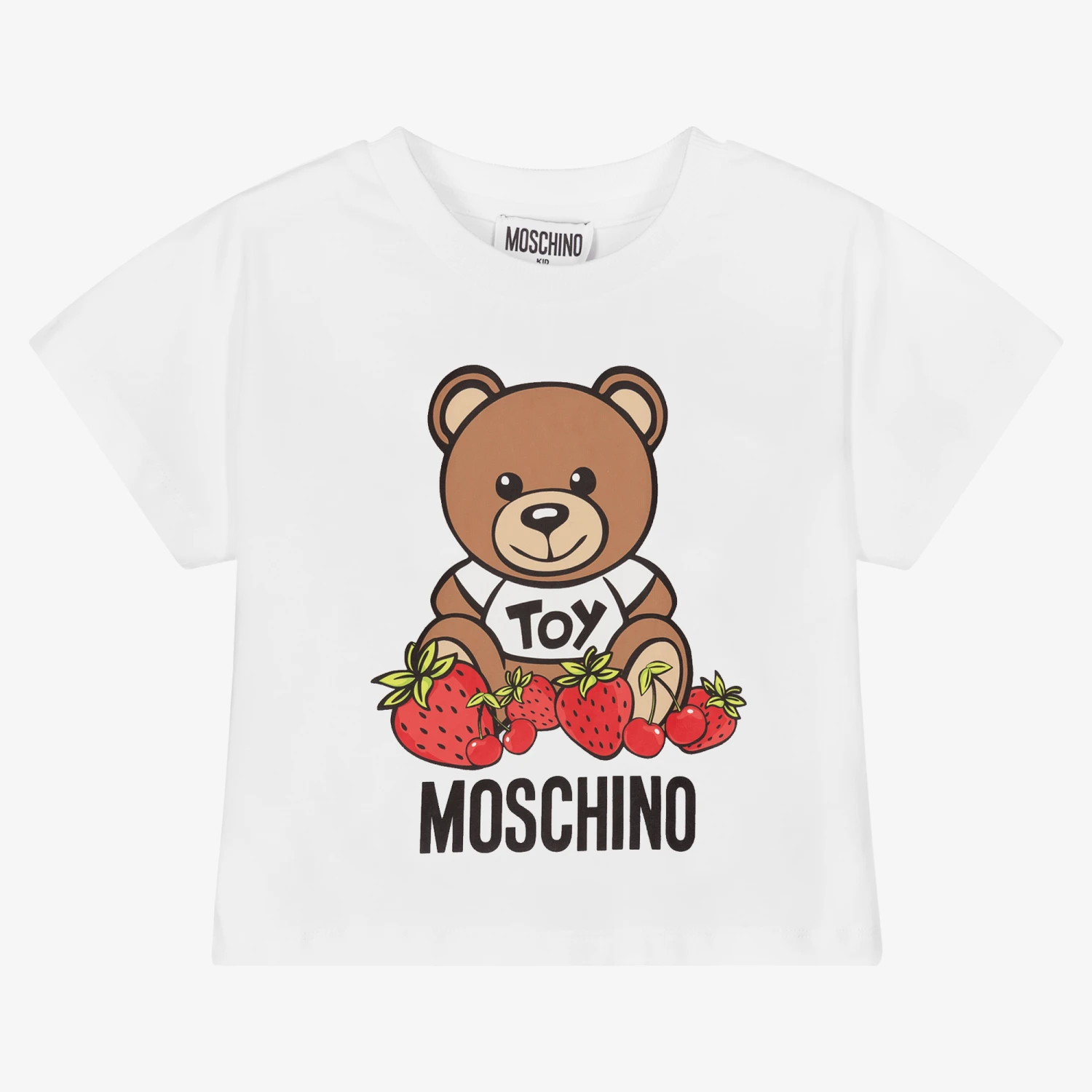 Moschino Kid-Teen White Cotton Teddy T-Shirt
