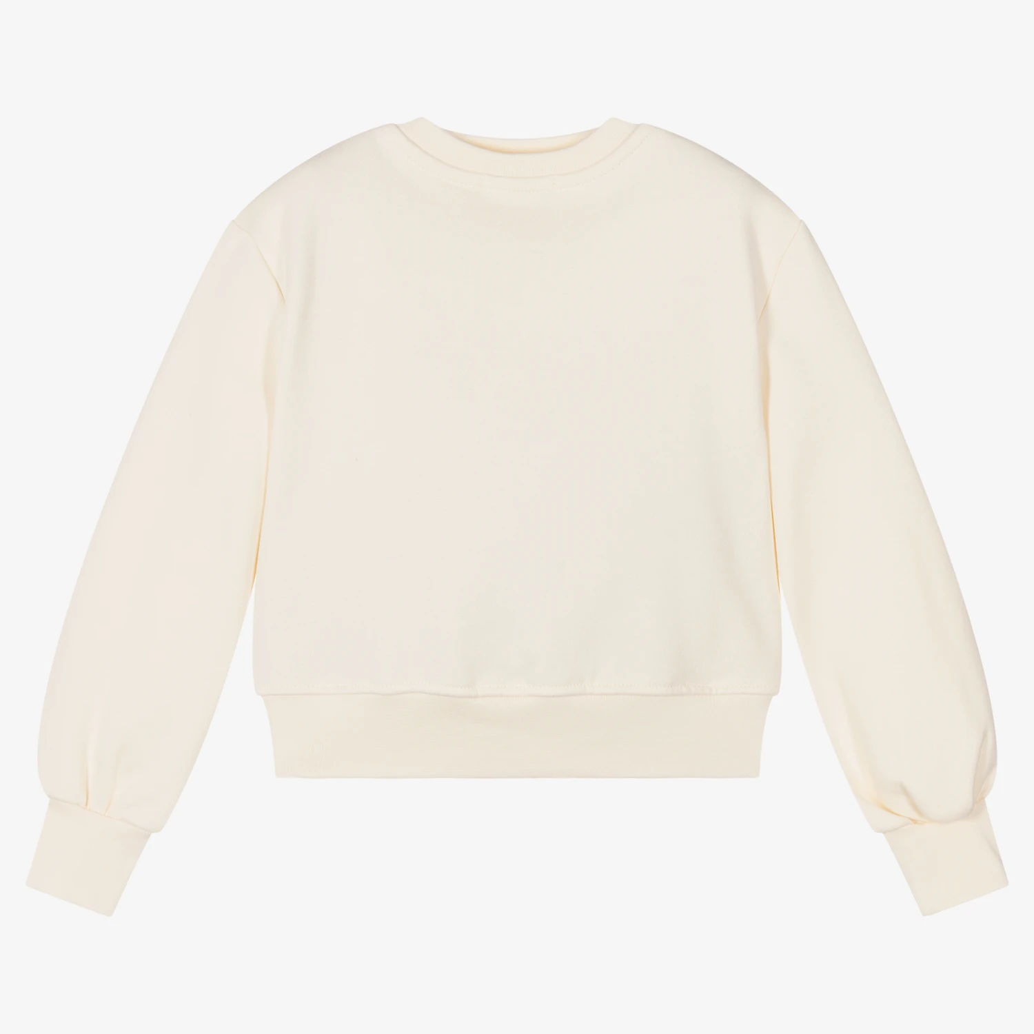 MSGM Girls Ivory Logo Sweatshirt - Image 2