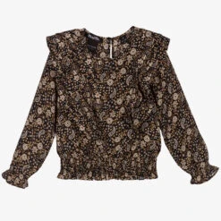 NIK&NIK Girls Black Crêpe Blouse