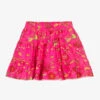 Oilily Girls Neon Pink Floral Skirt
