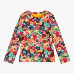 Oilily Red & Blue Floral Top