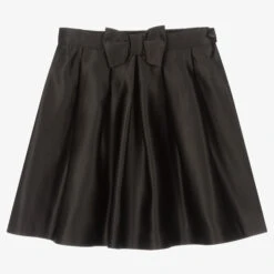 Patachou Girls Black Satin Skirt