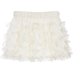 Patachou Girls Ivory Flower Appliqué Skirt