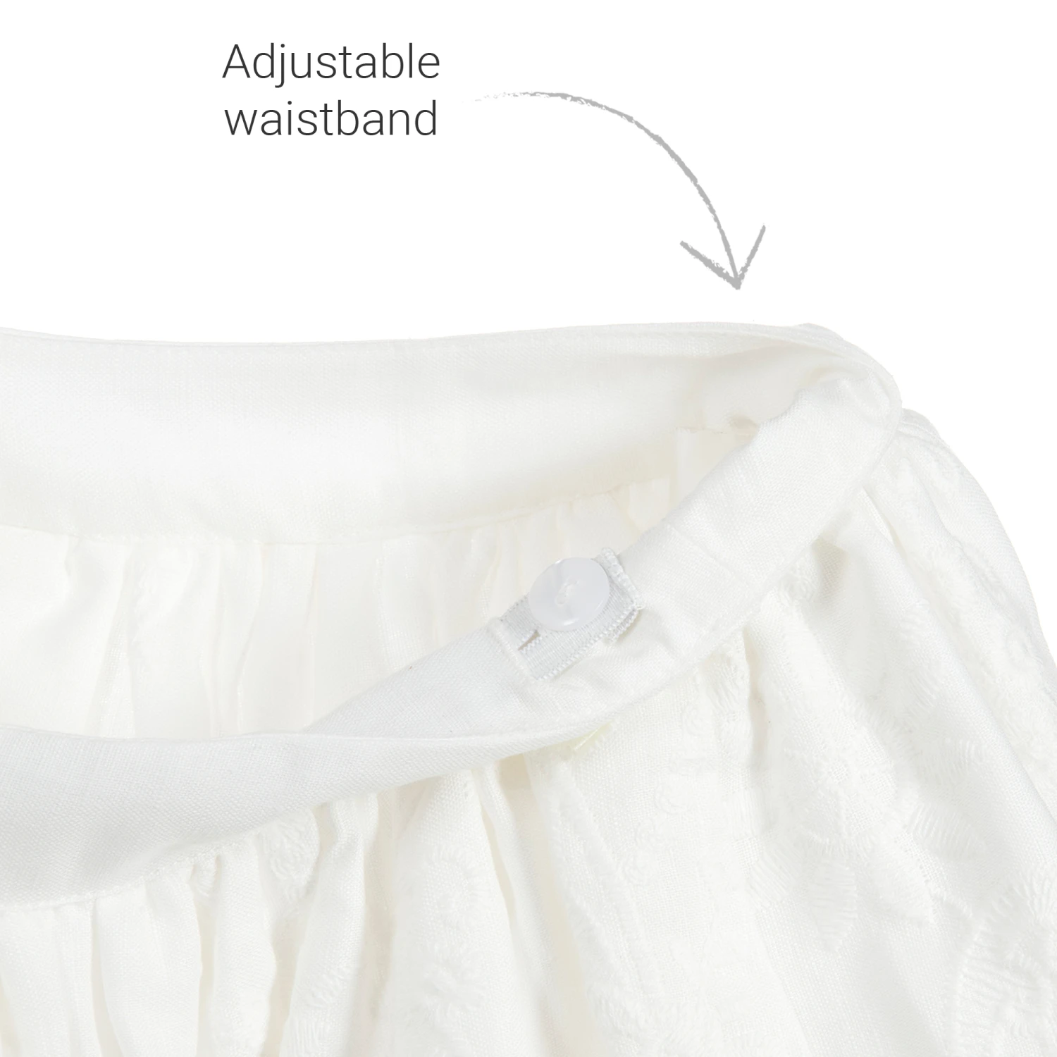 Patachou Ivory Cotton & Linen Skirt - Image 3