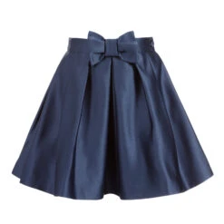 Patachou Navy Blue Satin Skirt