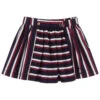 Patachou Navy Blue Striped Cotton Skirt