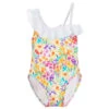 Paté De Sable Girls Floral & Ruffle Swimsuit