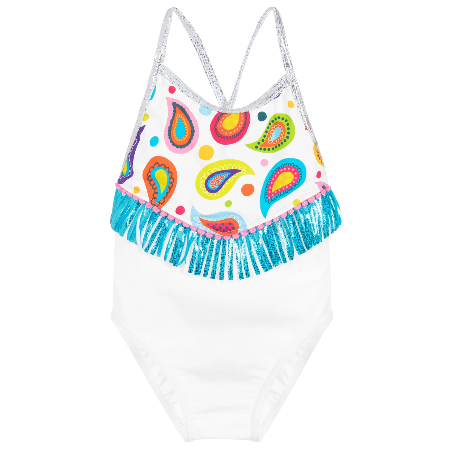 Paté De Sable Girls White Swimsuit