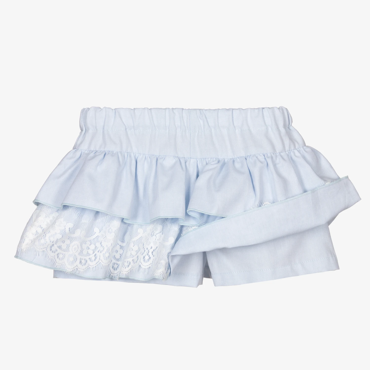 Phi Clothing Girls Blue & White Lace Skort - Image 3