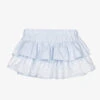Phi Clothing Girls Blue & White Lace Skort