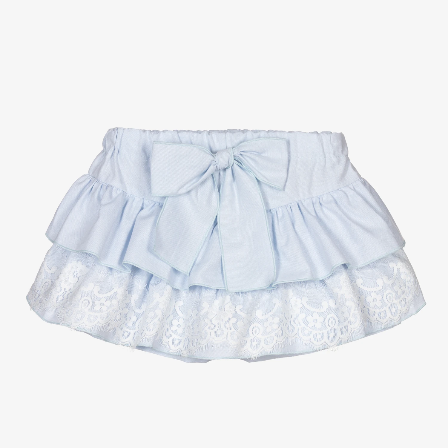 Phi Clothing Girls Blue & White Lace Skort - Image 2