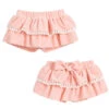 Phi Clothing Girls Pink Velvet Skort
