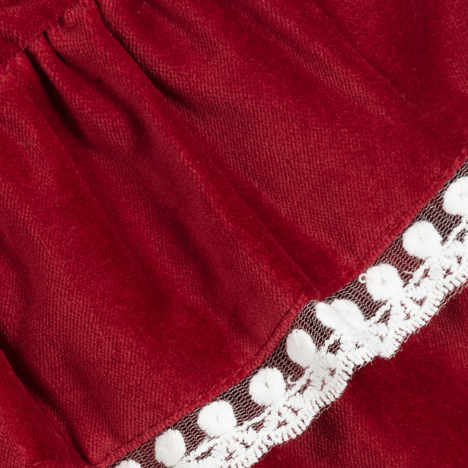 Phi Clothing Girls Red Velvet Skort - Image 4