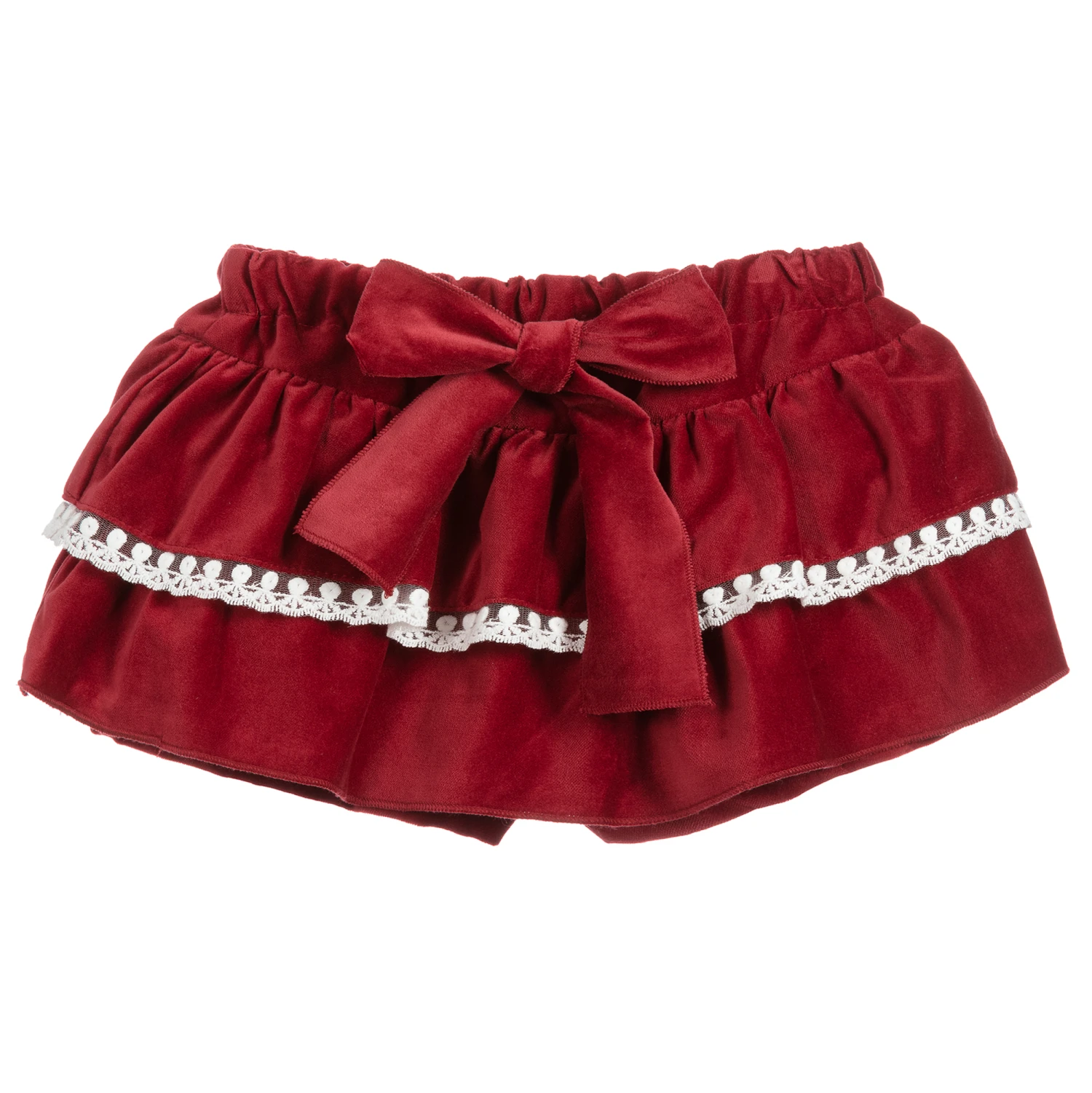 Phi Clothing Girls Red Velvet Skort - Image 3