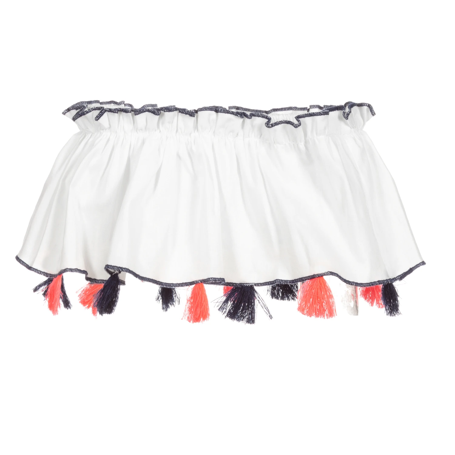 Piccola Ludo White Cotton Bandeau Top - Image 2