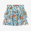 Rock Your Baby Girls Blue Check Cotton Ruffle Skirt