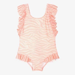Rock Your Baby Girls Pink Zebra Swimsuit