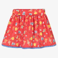 Rosalita Señoritas Girls Coral Red Cotton Skirt