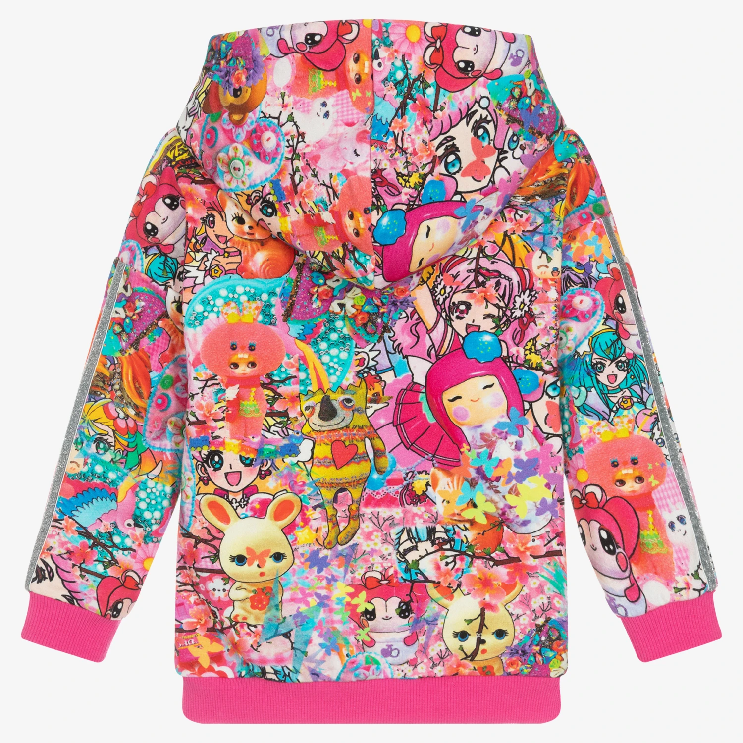 Rosalita Señoritas Girls Pink Manga Cotton Hoodie - Image 3