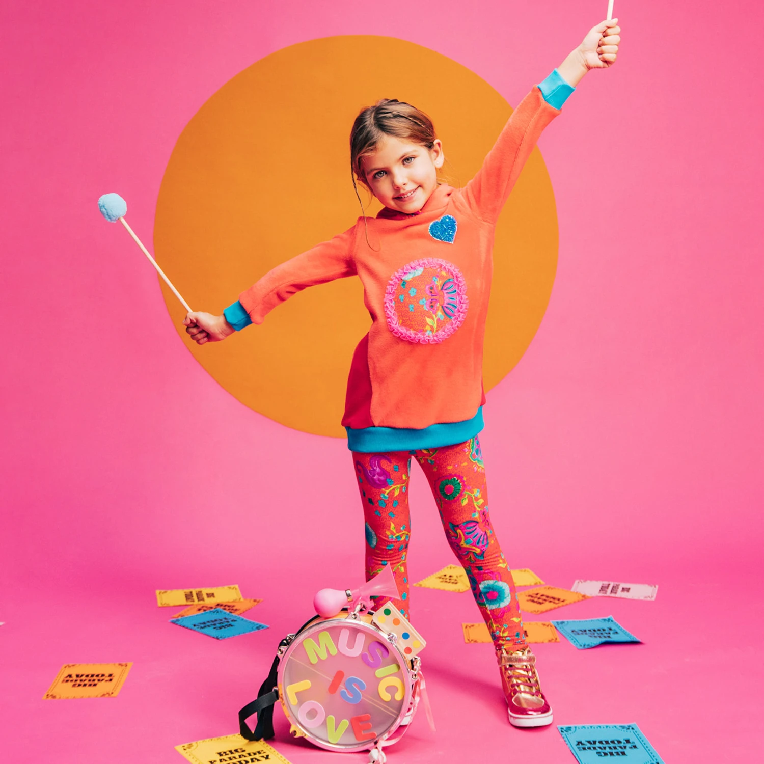 Rosalita SeƱoritas Girls Red & Blue Velour Hoodie - Image 2