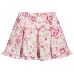 Sarah Louise Pink & White Floral Skirt