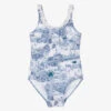 Selini Action Girls Blue Toile De Jouy Swimsuit